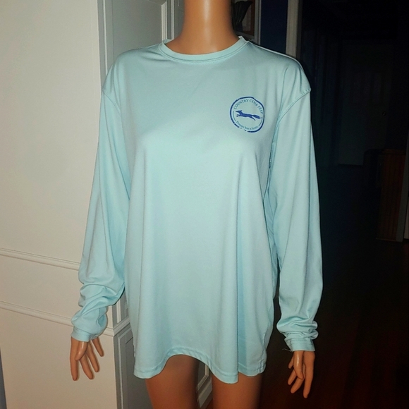 Country Club Prep Sky Blue long sleeved shirt Mens L Large - Picture 1 of 7
